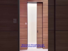 Puerta de aluminio de acabado de madera