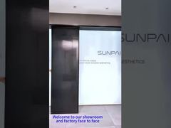 5 puertas de vidrio con persianas