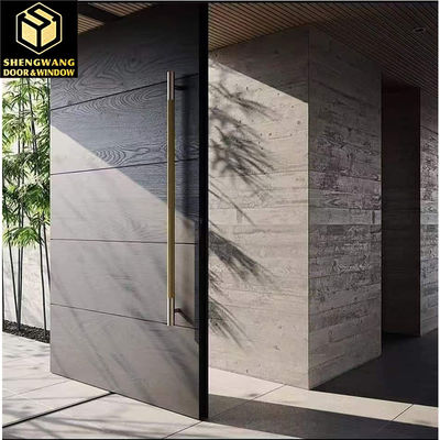 Pintado Tamaños personalizados Puerta de jardín de aluminio Puerta de entrada principal de pivote frontal de aluminio