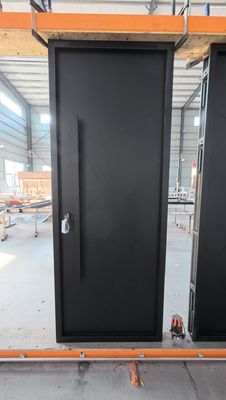 Puertas de patio de aluminio con acabado negro barnizado Puertas de patio exteriores de la casa de la revolución moderna