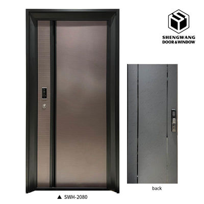 Puerta principal de aluminio de 90 mm espesor de la hoja deslizamiento izquierda puerta de entrada de la villa