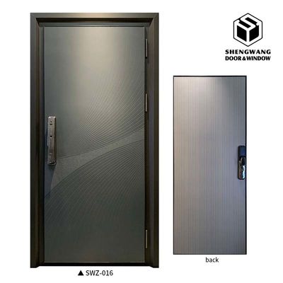 Puerta de entrada de aluminio segura Puerta de bloqueo de múltiples puntos Salón de estar Puertas delanteras de aluminio moderno