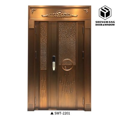 Puertas exteriores de aluminio recubiertas en polvo resistentes a la corrosión Puertas de jardín de aluminio de acero
