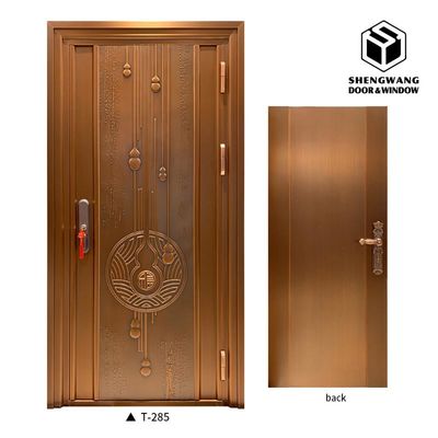 Puerta de jardín tradicional de color marrón con aluminio para puertas de jardín metálicas exteriores