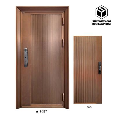 ODM Swing Aluminio Puertas de jardín para peatones Imitación de cobre Superficie de acabado de metal Puerta exterior