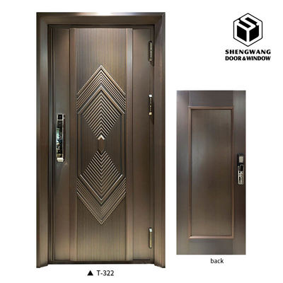 Puerta de jardín de lujo dorada con aluminio para puerta delantera de aluminio
