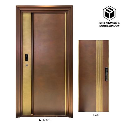 Puerta de entrada de aluminio de color personalizado para la casa más grande