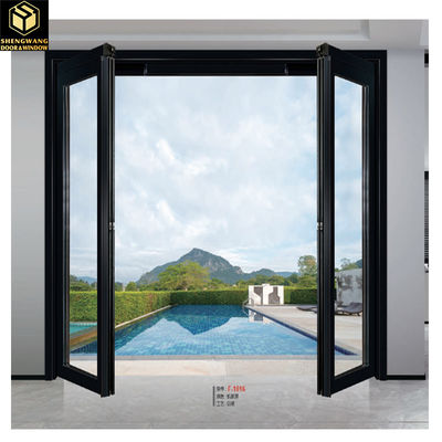 Entrada con doble acristalamiento Puerta PT ancho de 1,2 m Puertas deslizantes de aluminio personalizadas Cerradura con llave
