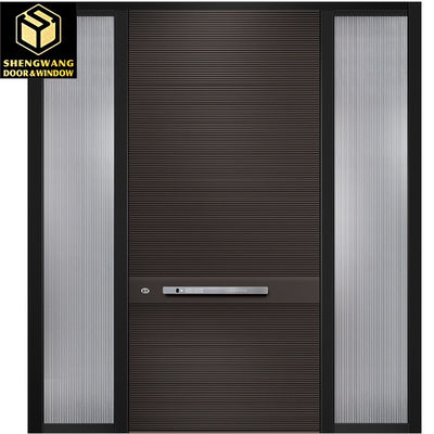 Puerta corredera de cobre Dormitorio residencial de aluminio Puerta de habitación estética