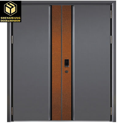 Color gris personalizado Puerta de habitación de aluminio Puerta de habitación a prueba de fuego