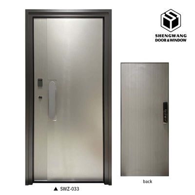 Seguridad Puertas de la habitación de aluminio de madera de fuego con belleza THK 45mm Panel de acabado terminado