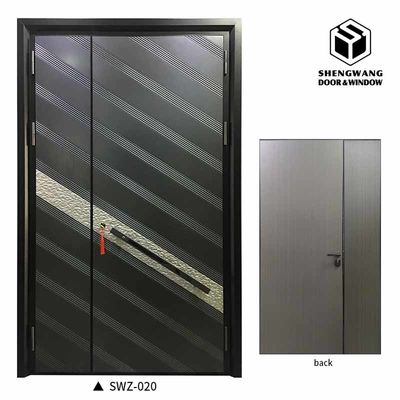 Puerta de habitación de aluminio con características insonorizadas para protección interna