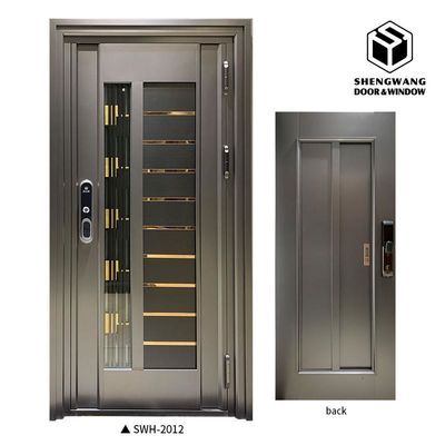 Puertas de aluminio de construcción MDF a prueba de fuego de seguridad interior Puerta calificada por fuego