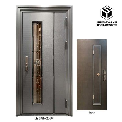 Puerta de entrada de aluminio de color completo para la casa más grande