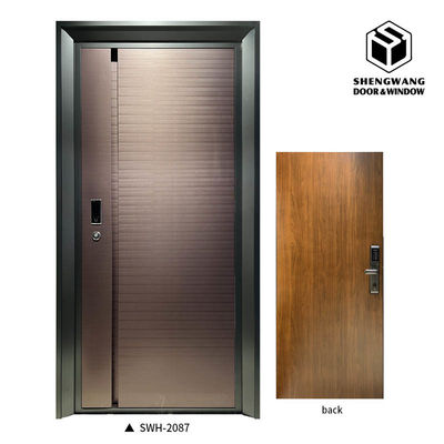 Puerta de habitación de aluminio resistente a la corrosión de Sapele Puerta de núcleo sólido insonorizada