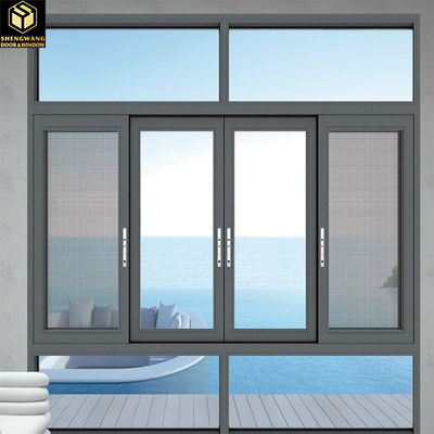 Moderno Mano de palanca de aluminio ventanas correderas de aluminio ventanas correderas para el balcón