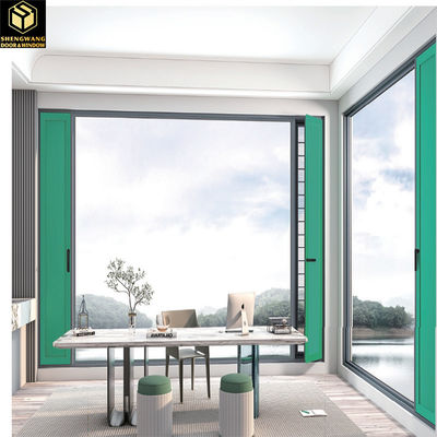 Ventana de la pared de la cortina de seguridad baja E de aluminio reforzado Ventana corredera para cocina