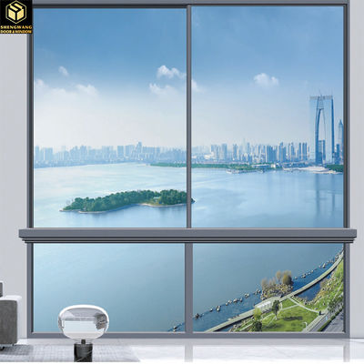Villa Push Pull Cortina Ventana de la pared Ventana transparente de aluminio Marco corredizo