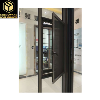 Ventana de la pared de la cortina de seguridad baja E de aluminio reforzado Ventana corredera para cocina