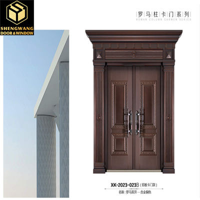 Puerta de entrada de aluminio para hotel con estética resistente a los arañazos y puertas exteriores de aluminio
