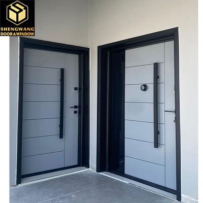 Puerta de habitación de aluminio anti-deformación con esqueleto de madera sólida para mayor durabilidad