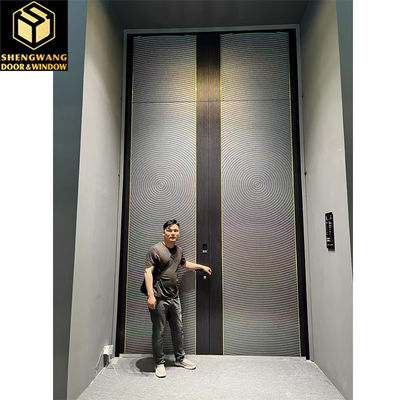 ODM Swing Aluminio Puertas de jardín para peatones Imitación de cobre Superficie de acabado de metal Puerta exterior