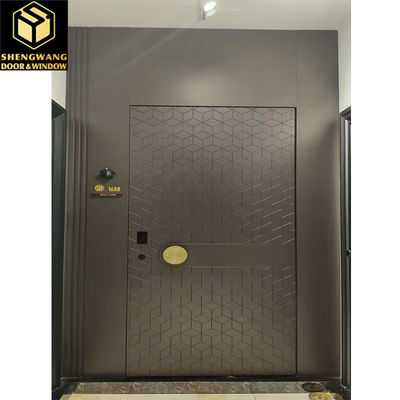 Tamaño personalizado Puerta de hotel oscilante de acero inoxidable de transferencia de calor Impresión de metal Puertas de alfiler