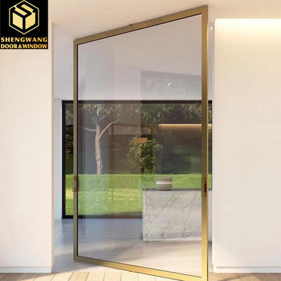 Entrada con doble acristalamiento Puerta PT ancho de 1,2 m Puertas deslizantes de aluminio personalizadas Cerradura con llave