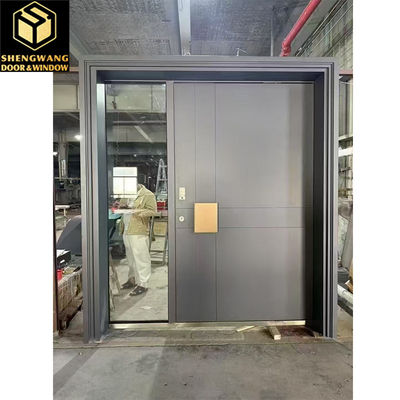 Pintado Tamaños personalizados Puerta de jardín de aluminio Puerta de entrada principal de pivote frontal de aluminio