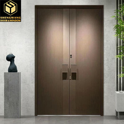Puerta oscilante de acero inoxidable a prueba de agua con cerradura segura para puerta de cocina