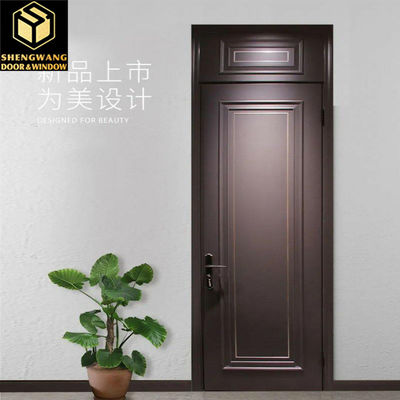 Puerta de habitación de aluminio resistente a la corrosión de Sapele Puerta de núcleo sólido insonorizada