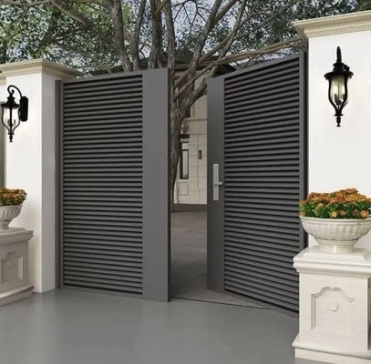 Swing izquierdo de acero inoxidable para puerta de metal de salida marrón con puertas de incendio oscilante