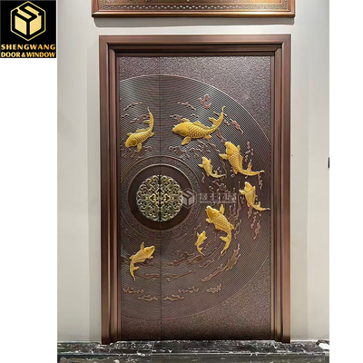 Acero de madera sólida o material compuesto Por qué puerta de jardín de cobre para la puerta de entrada de la casa