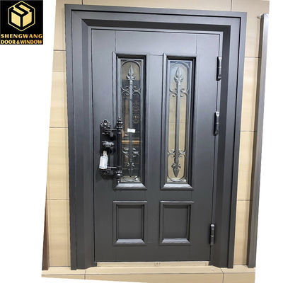 Opción superior para edificios públicos Puerta de habitación de aluminio para la seguridad contra incendios y necesidad de aislamiento acústico