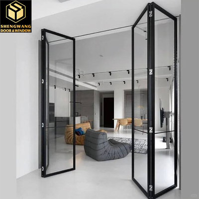 Puerta batiente de aluminio y vidrio personalizable, herrajes de primera categoría, soporte integral para villa