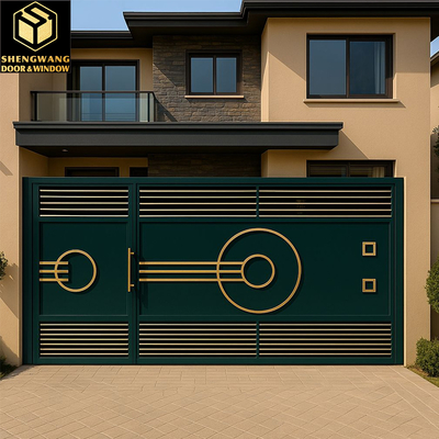 Color personalizado con puerta de entrada de aluminio con aislamiento acústico para hotel y villa