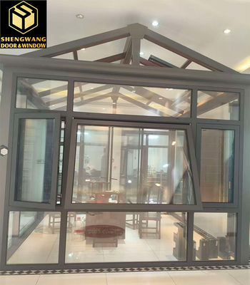 Puerta de cristal corredera de aluminio con bisagra insonorizada Puertas dobles de aluminio para interiores