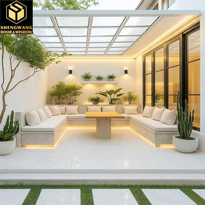 Puertas correderas de aluminio con pantalla corredera sin marco Puertas correderas de cristal de dormitorio residencial Puertas internas