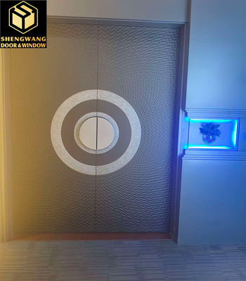 Puerta de habitación de aluminio resistente a la corrosión de Sapele Puerta de núcleo sólido insonorizada