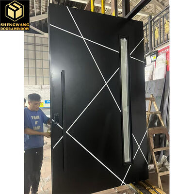 Puerta de jardín de aluminio de swing Sistema de bloqueo seguro de múltiples puntos Puertas laterales de aluminio
